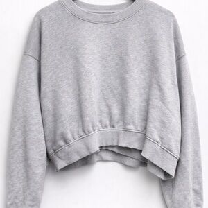 Universal Thread Gray Cropped Sweatshirt XL | Cozy Oversized Pullover